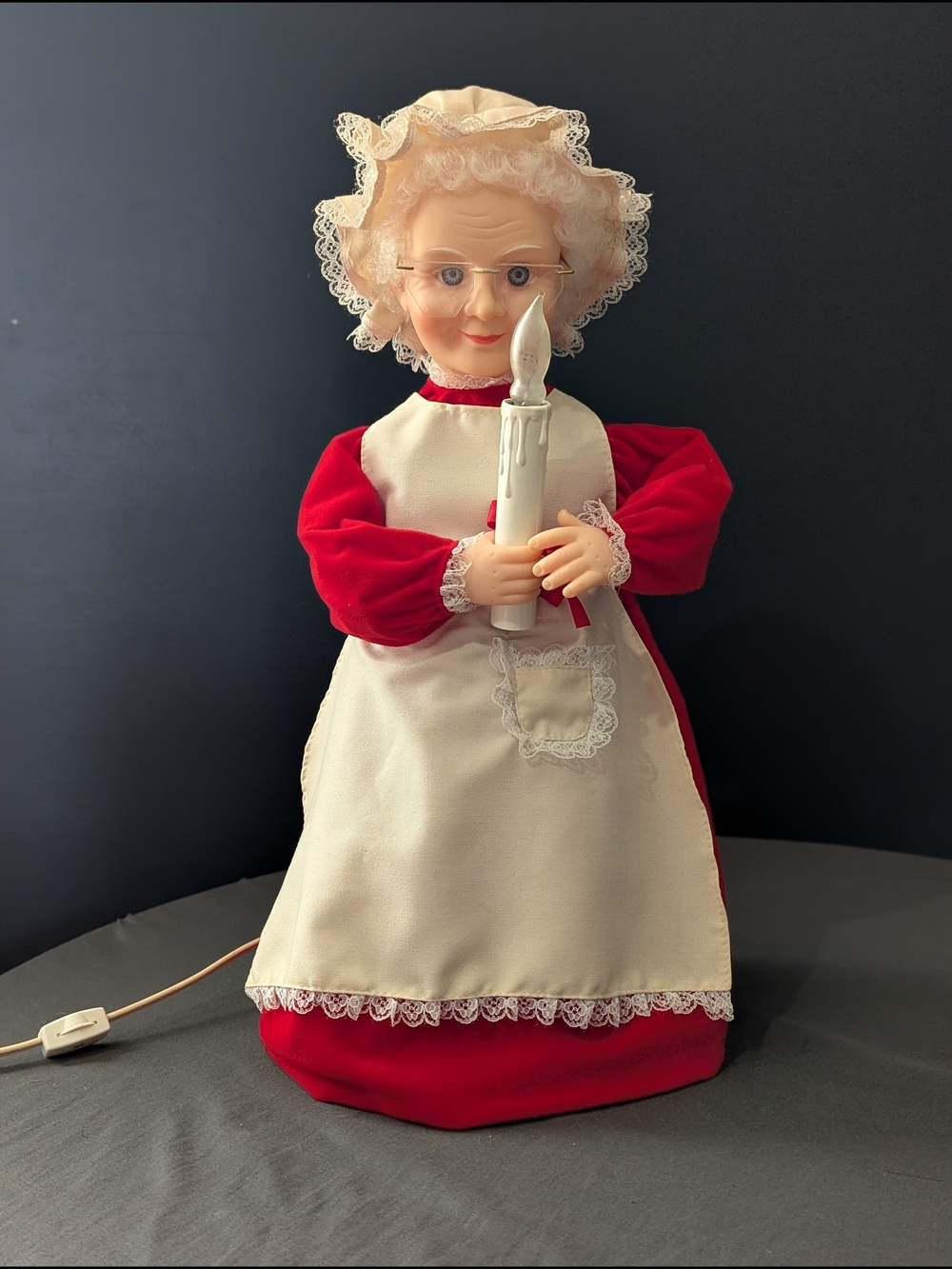 Vintage Animated Collection Mrs Clause W/ Light Holiday Figure Christmas Kitsch